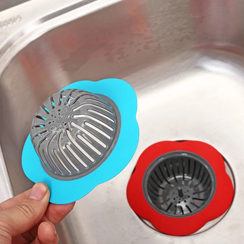 Silicone Flower Shaped Sink Strainer Shower Sink Drains Cover Sink Colander Sewer Hair Stopper Filter Kitchen Accessories
Silicone Flower Shaped Sink Strainer Shower Sink Drains Cover Sink Colander Sewer Hair Stopper Filter Kitchen Accessories