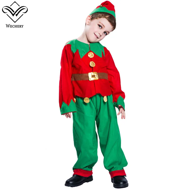 Wechery Kids Costume for Christmas Elf Cosplay Tops & Pants for Children Hat Included S M L
Wechery Kids Costume for Christmas Elf Cosplay Tops & Pants for Children Hat Included S M L