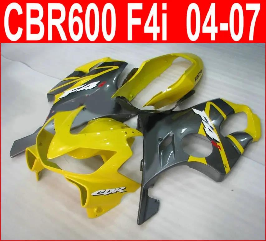 Injection mold 100% fit for Honda CBR600 F4I 04-07 yellow silver fairings set CBR600RR F4I 2004-2007 TB019
Injection mold 100% fit for Honda CBR600 F4I 04-07 yellow silver fairings set CBR600RR F4I 2004-2007 TB019