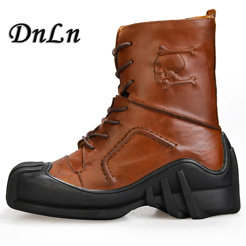 Men's Genuine Leather Skull Tactical Military Boots Plus Size Bikers Motorcycle Boots 15#26E50
Men's Genuine Leather Skull Tactical Military Boots Plus Size Bikers Motorcycle Boots 15#26E50