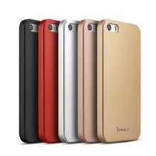 For iPhone 5s PC Cover Case for iPhone 5 SE 6 6s Luxury Ultra-Thin PC Front and Back Cover + 9H Tempered Glass Screen Protector