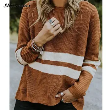 Knitted Pullover Plus Size 2019 Fashion Striped Sweater Women O Neck Autumn Winter Long Sleeve Jumper Pull Femme Fashion Sweater
Knitted Pullover Plus Size 2019 Fashion Striped Sweater Women O Neck Autumn Winter Long Sleeve Jumper Pull Femme Fashion Sweater