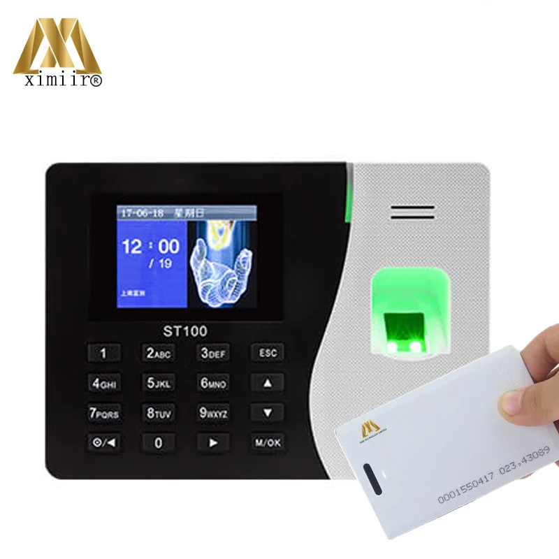 Hot Sale Smart Fingerprint Time Attendance ST100 Biometric Card Time Recorder With 125KHz RFID Card Reader
Hot Sale Smart Fingerprint Time Attendance ST100 Biometric Card Time Recorder With 125KHz RFID Card Reader