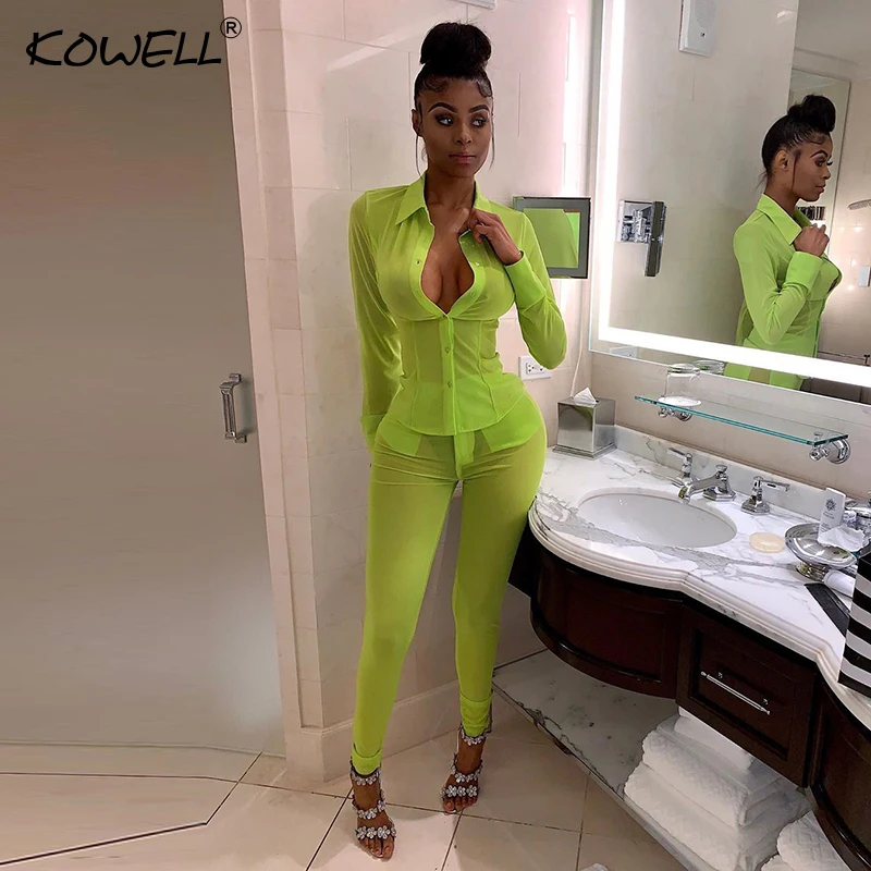 2019 New Mesh See Through Sexy Jumpsuit Women Long Sleeve Buttons Summer Rompers Skinny Pencil Pants Two Piece Set Women Outfits
2019 New Mesh See Through Sexy Jumpsuit Women Long Sleeve Buttons Summer Rompers Skinny Pencil Pants Two Piece Set Women Outfits