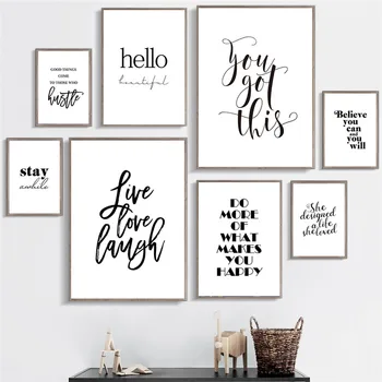 Live Love Laugh Inspiring Quotes Wall Art Canvas Painting Black White Wall Poster Prints For Living Room Modern Home Decor AL132
Live Love Laugh Inspiring Quotes Wall Art Canvas Painting Black White Wall Poster Prints For Living Room Modern Home Decor AL132