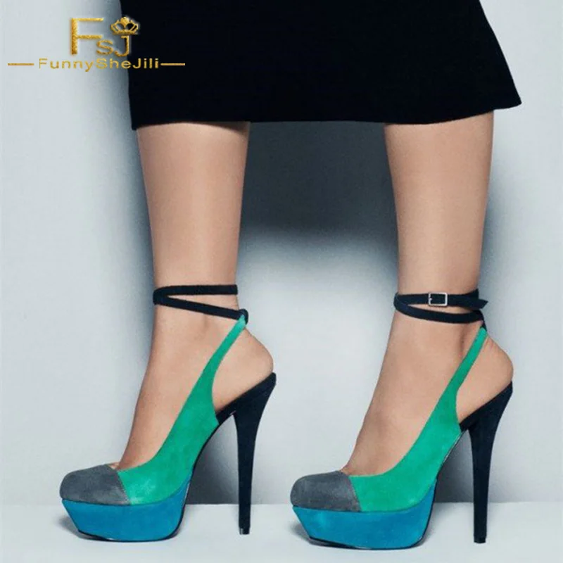 FSJ Women Shoes Ladies Pumps Green and Blue Stiletto Heel Ankle Strap Heels 2018 Spring Autumn Plus Size Shoe 44 45 46
FSJ Women Shoes Ladies Pumps Green and Blue Stiletto Heel Ankle Strap Heels 2018 Spring Autumn Plus Size Shoe 44 45 46