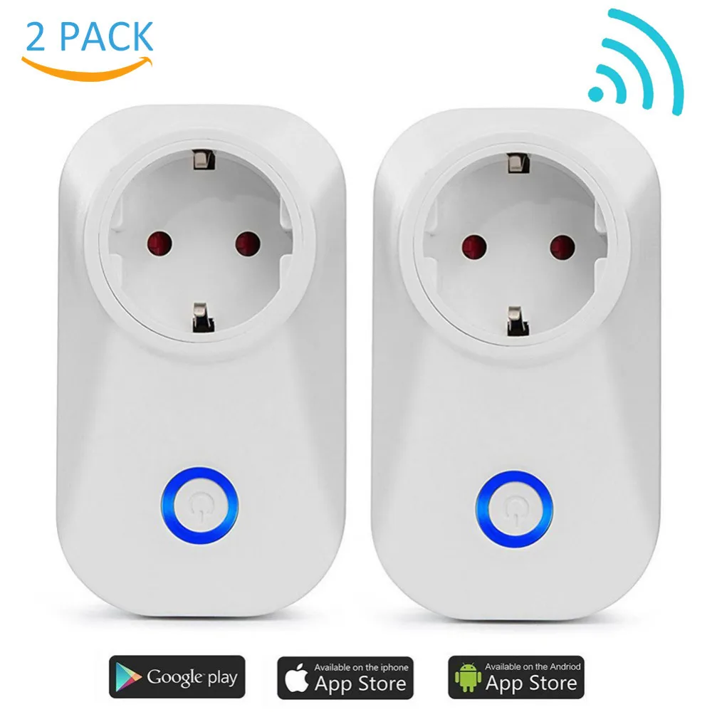 2020 New WIFI Smart Plug Switch Socket EU Audio Control Timing Wireless Outlet Voice Intelligent | Электроника