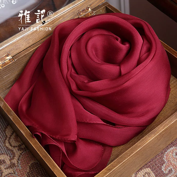 Genuine Silk Women Scarf 2017 Summer Autumn Winter High Quality Shawl 200 * 65 cm Fashion Wine Solid Color Scarves
Genuine Silk Women Scarf 2017 Summer Autumn Winter High Quality Shawl 200 * 65 cm Fashion Wine Solid Color Scarves