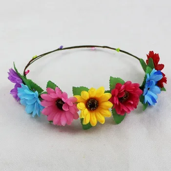 New olorful Sunflower Headband Garland Wreath Women Girl Rose Flower Headwear Hairband Halloween Party Favor Gift
New olorful Sunflower Headband Garland Wreath Women Girl Rose Flower Headwear Hairband Halloween Party Favor Gift