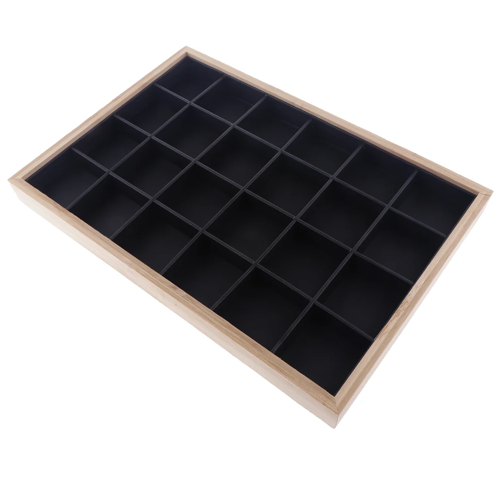 2Pcs 24 Grids Jewelry Tray Stackable Earrings Display Showcase Multifunctional Jewelry Display/Organizer Box for Girls Women 2Pcs 24 Grids Jewelry Tray Stackable Earrings Display Showcase Multifunctional Jewelry Display/Organizer Box for Girls Women