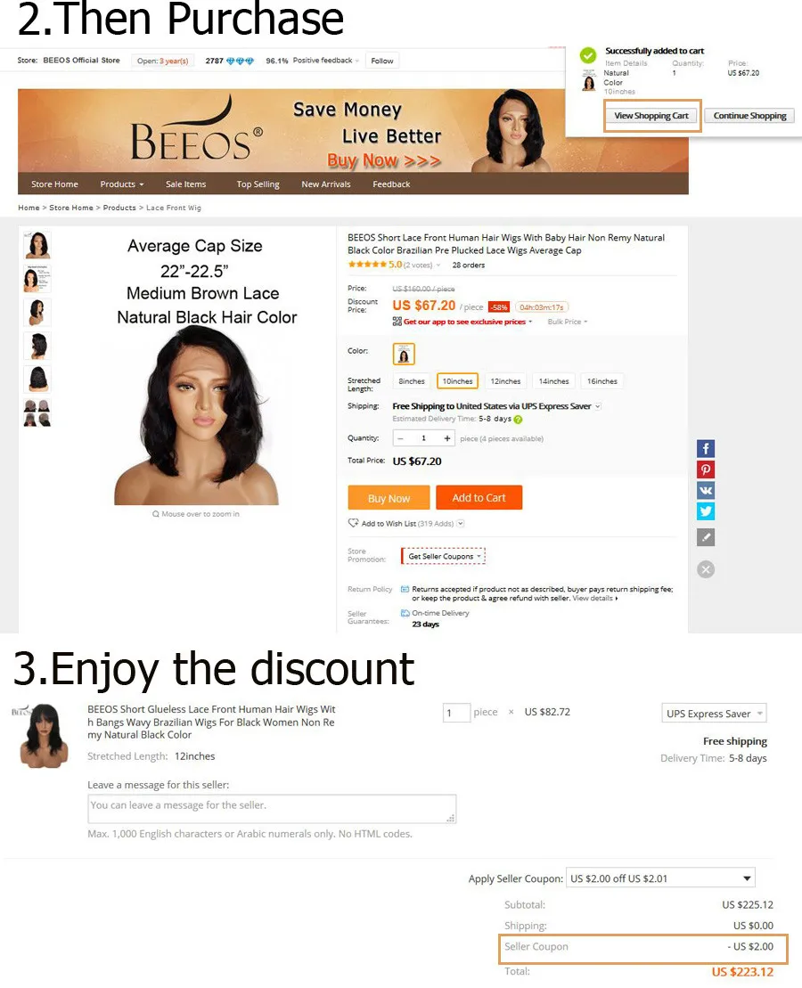 BEEOS Glueless Lace Front Human Hair Wigs Straight With Baby Hair Pre Plucked Remy Front Lace Wigs Brazilian For Black Women (7)