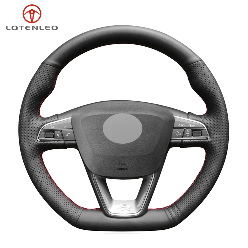 Black PU Artificial Leather Sew Car Steering Wheel Cover For Seat Leon Cupra Leon ST Cupra Leon ST Cupra Ateca Cupra Ateca FR
Black PU Artificial Leather Sew Car Steering Wheel Cover For Seat Leon Cupra Leon ST Cupra Leon ST Cupra Ateca Cupra Ateca FR