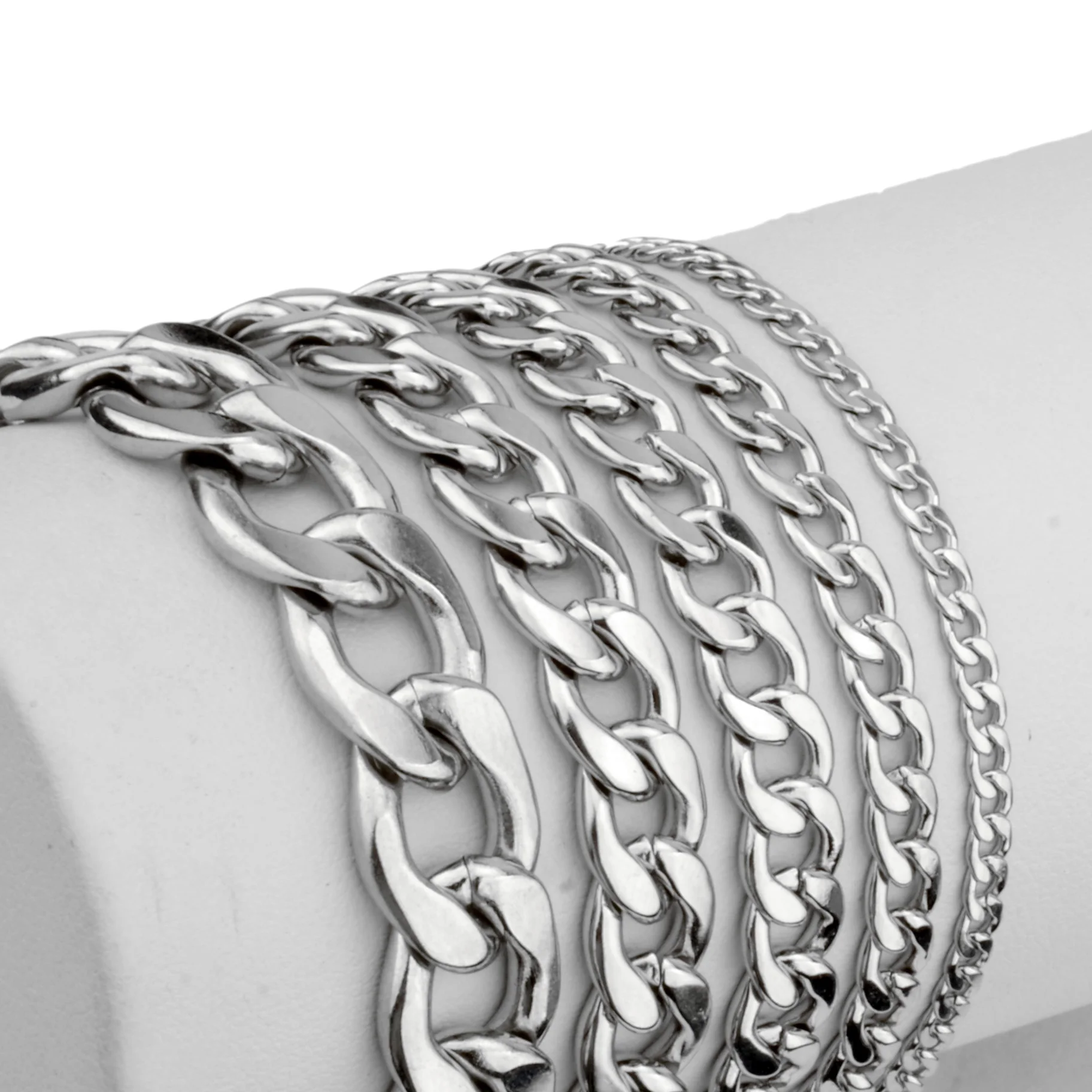 Maxmoon Mens Bracelet Chain Polished Stainless Steel Silver Color Chains Bracelet for Men Cuban Link 3/5/7/9/11mm
Maxmoon Mens Bracelet Chain Polished Stainless Steel Silver Color Chains Bracelet for Men Cuban Link 3/5/7/9/11mm