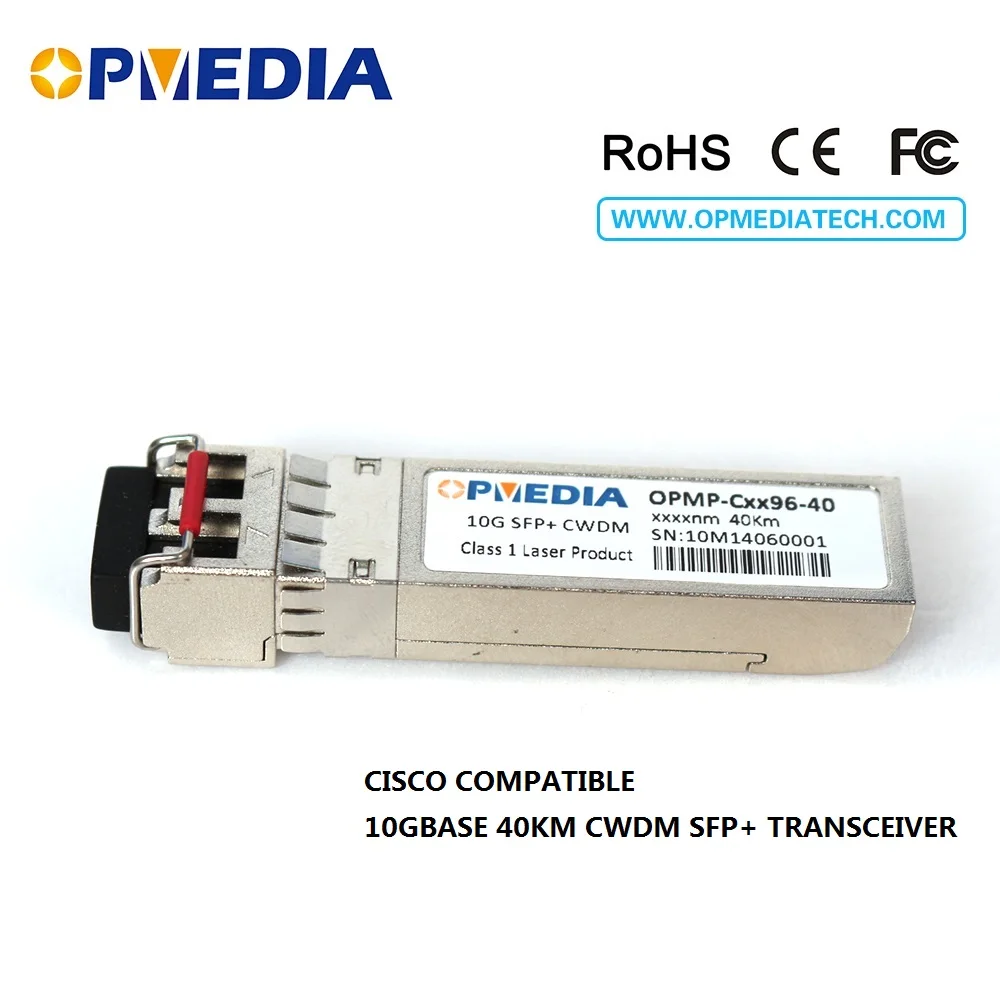 

Compatible with Cisco 10GBASE CWDM SFP+ transceiver,10G 40KM 1470~1610nm SFP+ optical module,LC connector,DDM function