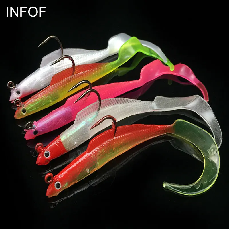 INFOF 8-pieces Soft Bait Lures Jighead Baitfish Minnow 12cm/8.5g Saltwater Fishing Lure Artificial Silicone Bait Wobblers
INFOF 8-pieces Soft Bait Lures Jighead Baitfish Minnow 12cm/8.5g Saltwater Fishing Lure Artificial Silicone Bait Wobblers