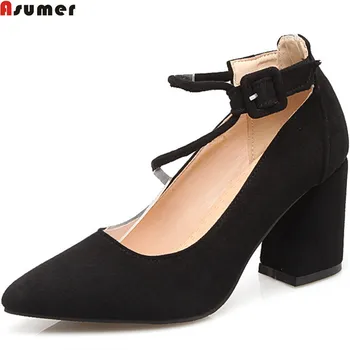 Asumer black pink beige fahsion new arrival women pumps pointed toe ladies shoes buckle square heel elegant high heels shoes
Asumer black pink beige fahsion new arrival women pumps pointed toe ladies shoes buckle square heel elegant high heels shoes