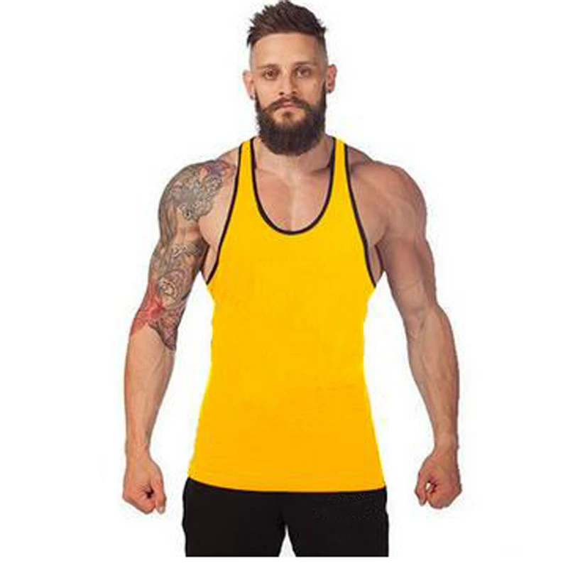 Летние беговые майки мужские однотонные футболки для тренажерного зала фитнеса