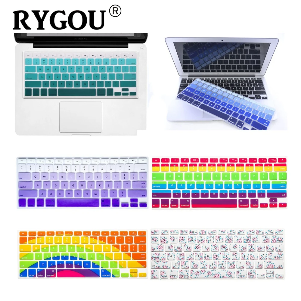 US English layout Silicone Flower Decal Rainbow Keyboard Cover Keypad Skin Protector For Macbook Pro 13 15 17 Air 13 Retina 13"
US English layout Silicone Flower Decal Rainbow Keyboard Cover Keypad Skin Protector For Macbook Pro 13 15 17 Air 13 Retina 13"