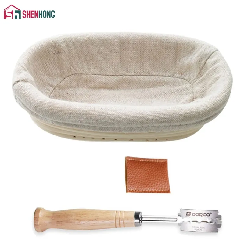 SHENHONG Handmade Oval Rattan Basket And Bread Arc Curved Knife Dough Banneton Brotform Bread Proofing Proving Fermentation
SHENHONG Handmade Oval Rattan Basket And Bread Arc Curved Knife Dough Banneton Brotform Bread Proofing Proving Fermentation