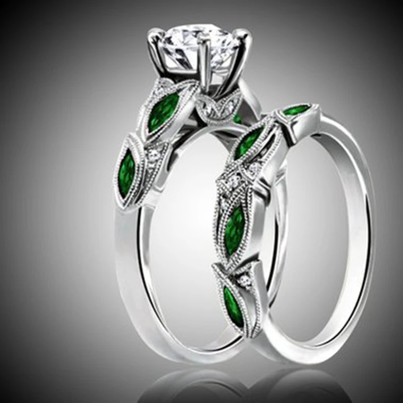Utimtree Creative Leaf CZ Zircon Engagement Rings for Women Silver Color Crystal Wedding Ring Sets for Bride Jewelry Finger Ring
Utimtree Creative Leaf CZ Zircon Engagement Rings for Women Silver Color Crystal Wedding Ring Sets for Bride Jewelry Finger Ring