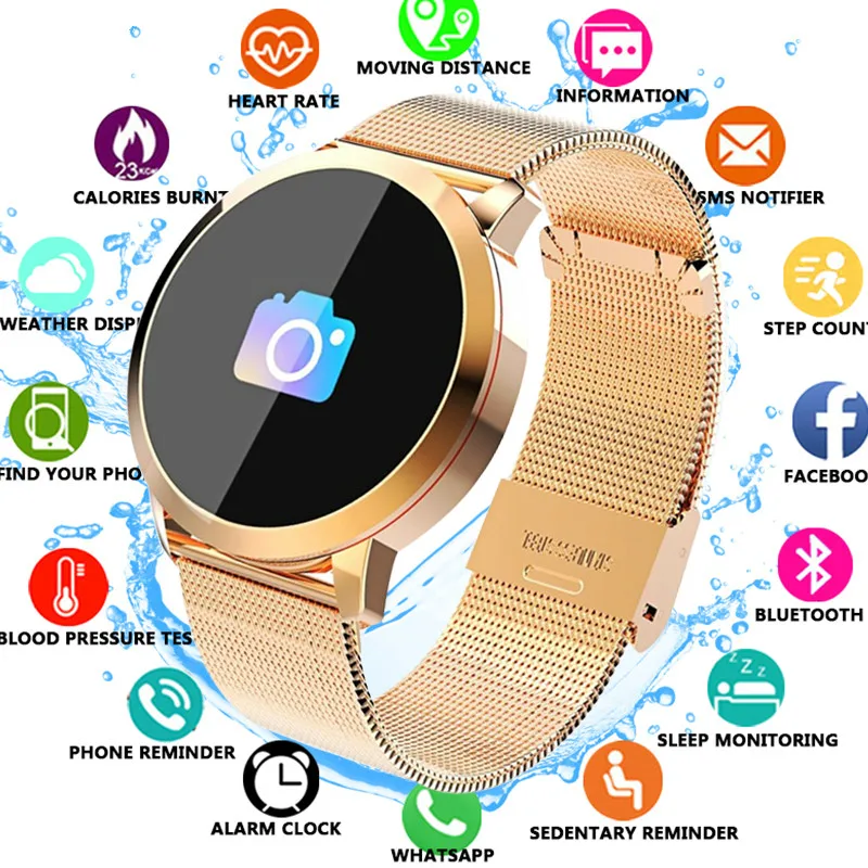 Q8 Fitness Tracker Women Smart Watch Men Smartwatch IP67 Waterproof Bracelet Heart Rate Monitor Sport Wristband For Android IOS
Q8 Fitness Tracker Women Smart Watch Men Smartwatch IP67 Waterproof Bracelet Heart Rate Monitor Sport Wristband For Android IOS