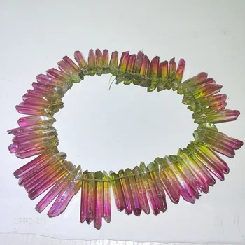 Long 40cm 60-80pcs Quartz Crystal Point Rainbow Titanium Treated Quartz Healing Titanium Tibetan Energy obelisk Necklace with
Long 40cm 60-80pcs Quartz Crystal Point Rainbow Titanium Treated Quartz Healing Titanium Tibetan Energy obelisk Necklace with