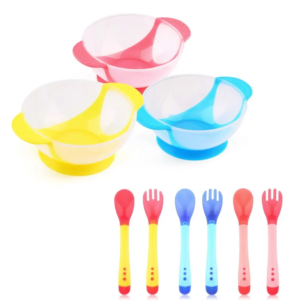 2016 Baby&Infants Feeding Set With Temperature Sensing Spoon&Fork Baby Learnning Dishes Assist Food Spoon Bowl Set Sucker
2016 Baby&Infants Feeding Set With Temperature Sensing Spoon&Fork Baby Learnning Dishes Assist Food Spoon Bowl Set Sucker