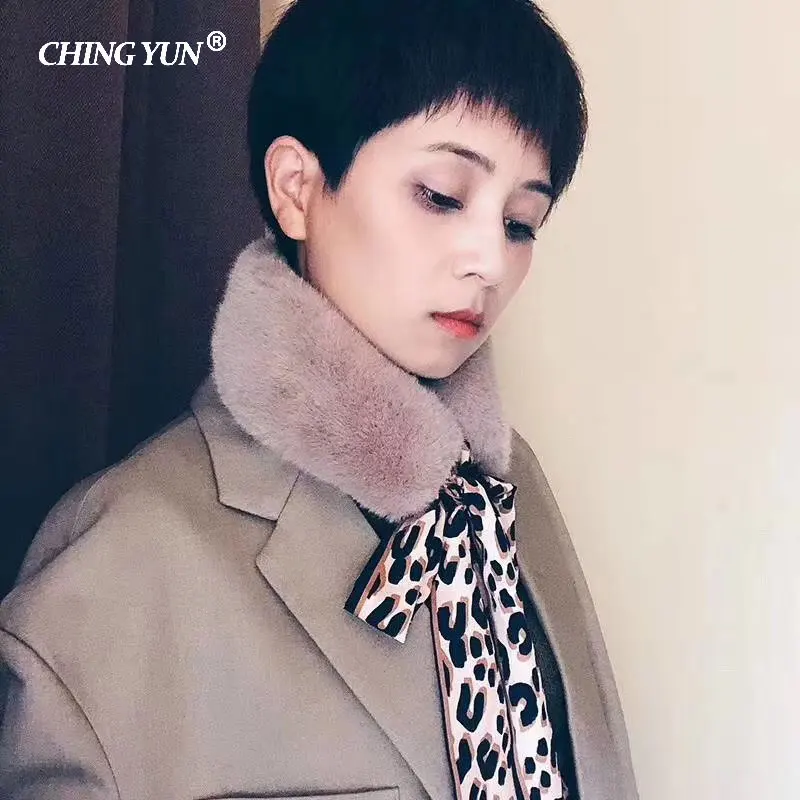 CHING YUN scarf winter 2019 New Warm Female hair collar version leopard pattern bowknot stitching imitation rabbit ribbon wool
CHING YUN scarf winter 2019 New Warm Female hair collar version leopard pattern bowknot stitching imitation rabbit ribbon wool