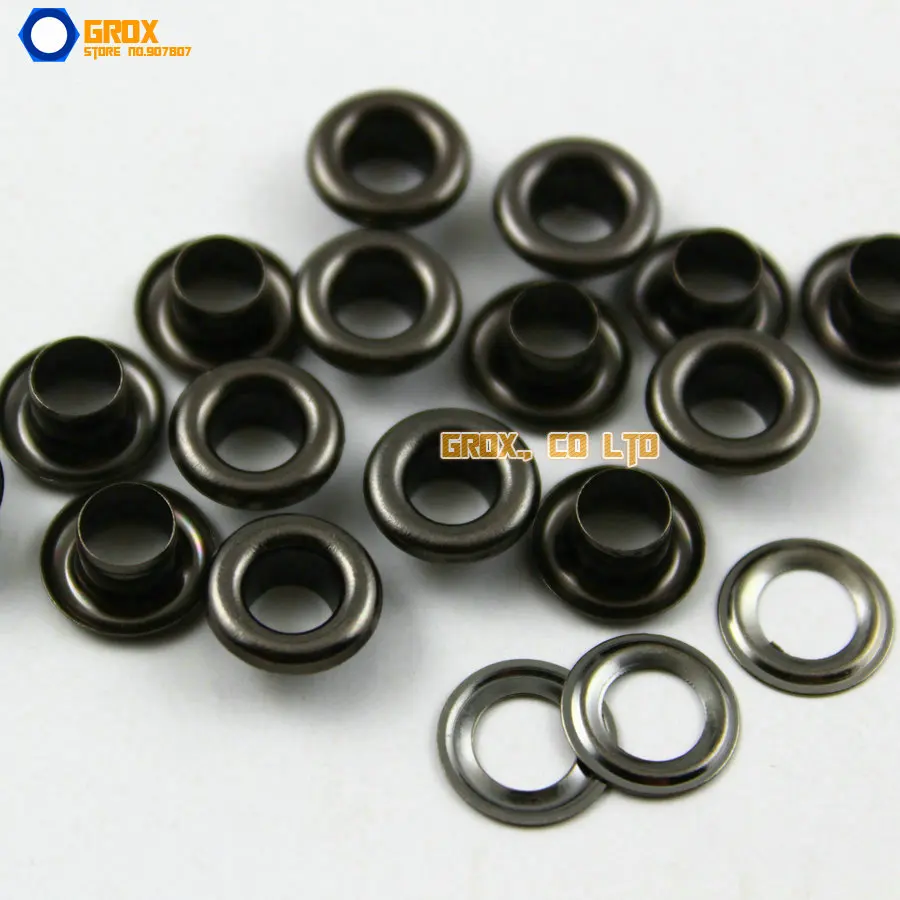 1000 Set 10*5*5mm (Outer diameter * Inner diameter * Height) Gunmetal Round Eyelet Grommet
1000 Set 10*5*5mm (Outer diameter * Inner diameter * Height) Gunmetal Round Eyelet Grommet