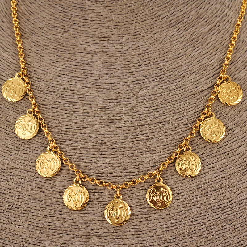 Bangrui NEW Arabic Allah Coin Necklace for Women Gold Color Arab/Africa Islamic Like Jewelry Make Money Gift Lucky
Bangrui NEW Arabic Allah Coin Necklace for Women Gold Color Arab/Africa Islamic Like Jewelry Make Money Gift Lucky
