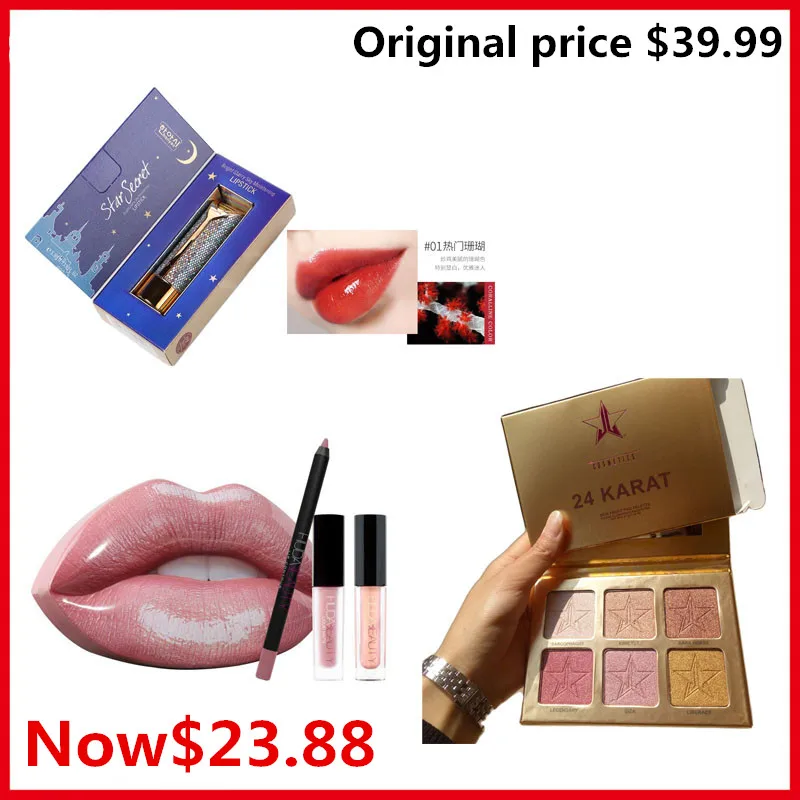 2018 New 3 Piece Set / Set of Makeup Set Including Lipstick + Lip Gloss Set + Shadow Palette Highlighter Cosmetic Set Lasting
2018 New 3 Piece Set / Set of Makeup Set Including Lipstick + Lip Gloss Set + Shadow Palette Highlighter Cosmetic Set Lasting