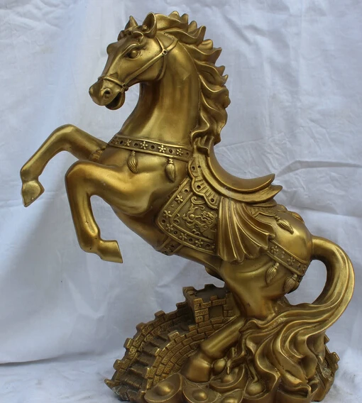 JP S0524 15" Lucky Chinese Brass Money Successful Wealth Horse on The Great Wall Statue
JP S0524 15" Lucky Chinese Brass Money Successful Wealth Horse on The Great Wall Statue