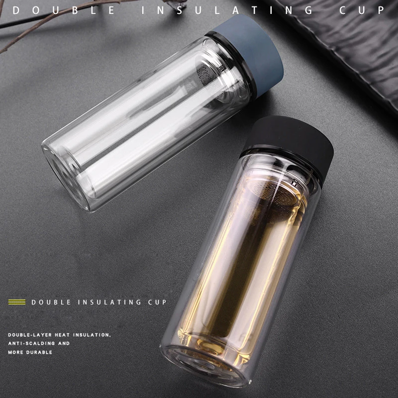 Modern Double wall Water Bottle 250 ML Anti-scalding Crystal Transparent Bottle Suitable in Office Home
Modern Double wall Water Bottle 250 ML Anti-scalding Crystal Transparent Bottle Suitable in Office Home
