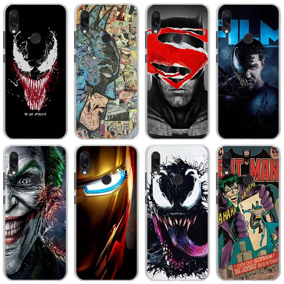 VENOM ironman Batman Joker Phone Cases for Xiaomi Redmi Note 7 5 6Pro 4X 5 5A 6A Mi A1 A2 8 Lite Hard back case cover
VENOM ironman Batman Joker Phone Cases for Xiaomi Redmi Note 7 5 6Pro 4X 5 5A 6A Mi A1 A2 8 Lite Hard back case cover