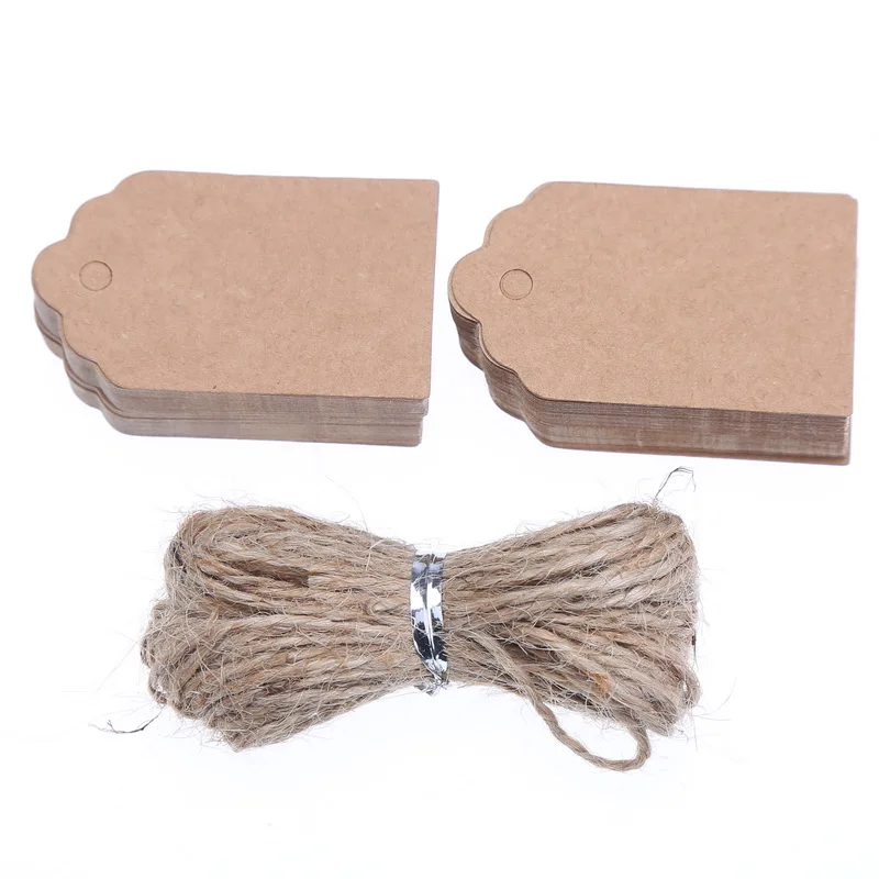 100PCS Natural Brown Kraft Paper Tags With Jute Twine For DIY Gifts Crafts Price Tags Luggage Tags Name Tags
100PCS Natural Brown Kraft Paper Tags With Jute Twine For DIY Gifts Crafts Price Tags Luggage Tags Name Tags