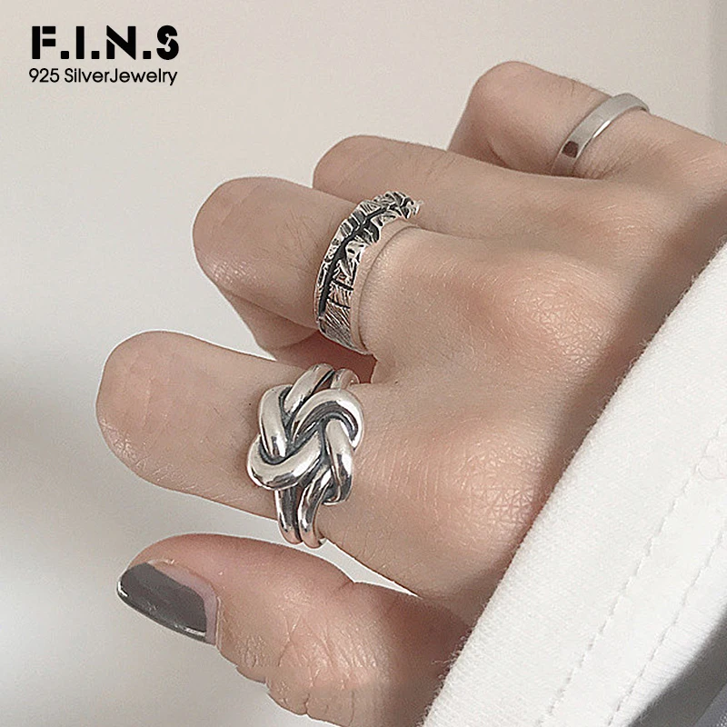 F.I.N.S Fashion Big Tie a Knot Rings For Women 2019 Uneven Carved 925 Sterling Silver Finger Rings for Decoration Female Costume
F.I.N.S Fashion Big Tie a Knot Rings For Women 2019 Uneven Carved 925 Sterling Silver Finger Rings for Decoration Female Costume
