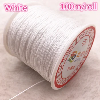 100M/Roll 0.8mm White Nylon Cord Thread Chinese Knot Macrame Cord Bracelet Braided String DIY Tassels Beading Thread
100M/Roll 0.8mm White Nylon Cord Thread Chinese Knot Macrame Cord Bracelet Braided String DIY Tassels Beading Thread