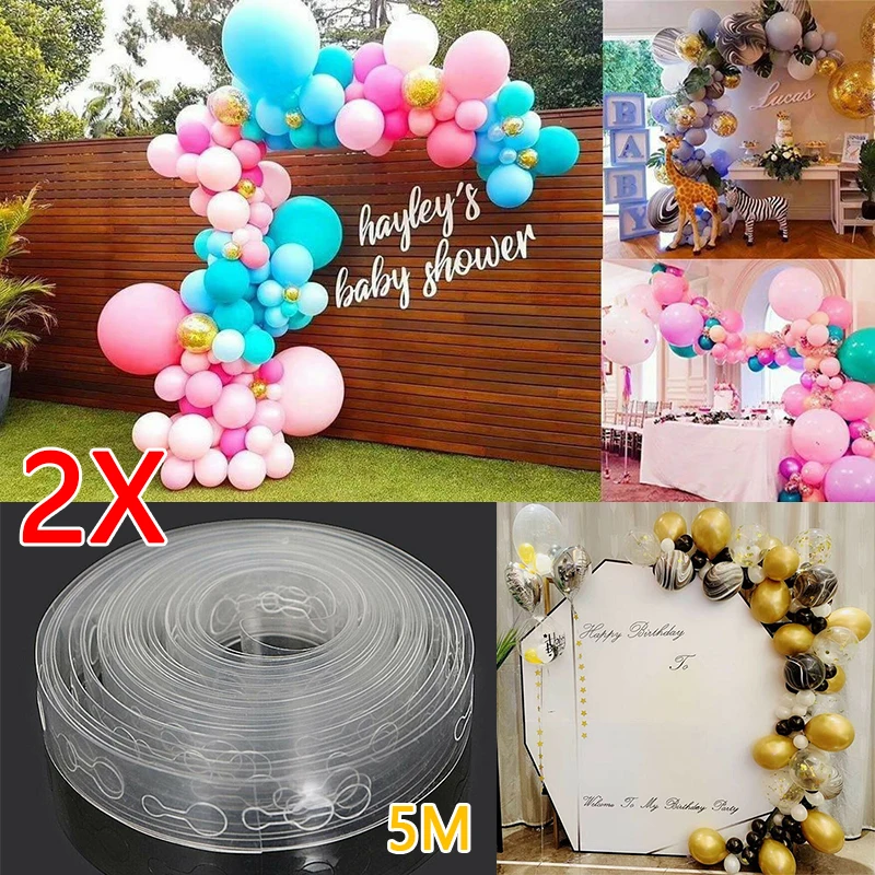 Garland Connect Balloon Strip Chain Decoration Transparent Plastic Weddings 2pcs 5M Birthdays Festival Durable
Garland Connect Balloon Strip Chain Decoration Transparent Plastic Weddings 2pcs 5M Birthdays Festival Durable