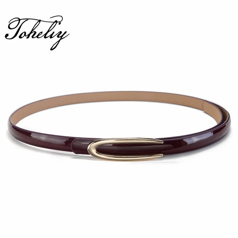New fashion Patent leather bottom Smooth Buckle Thin Female Belts for Women Ms. clothing Fashion Girdles Candy
New fashion Patent leather bottom Smooth Buckle Thin Female Belts for Women Ms. clothing Fashion Girdles Candy