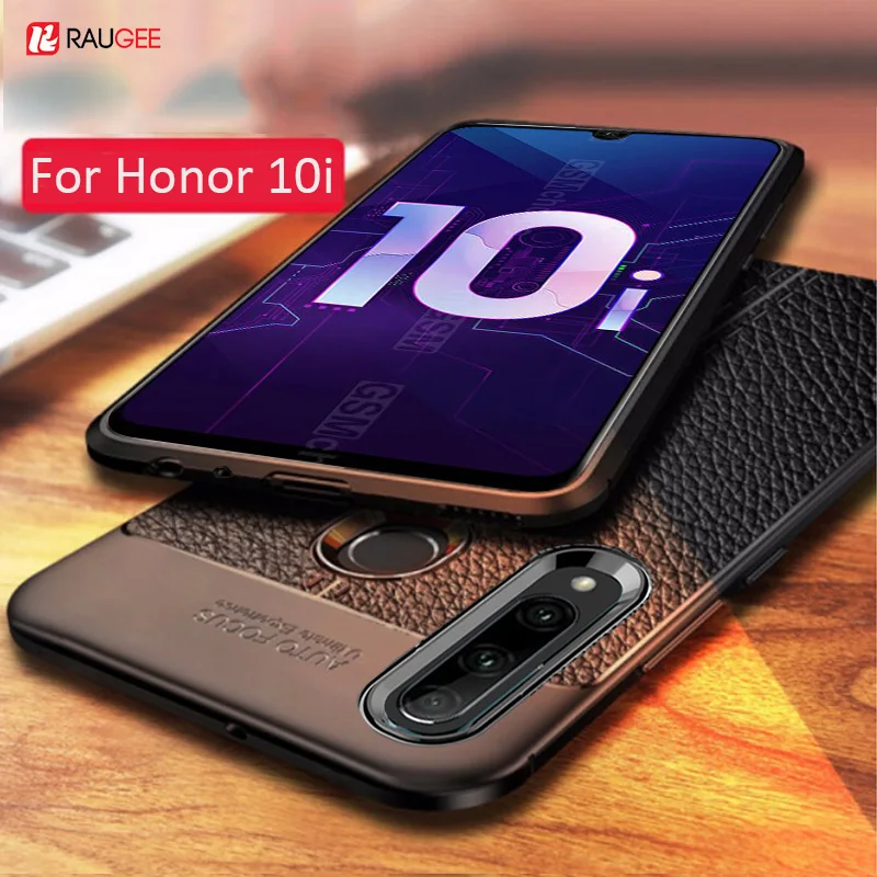 

Para Honor 10i funda de estilo de cuero Durable TPU funda de teléfono para Huawei Honor 10 i cubierta de protección completa a prueba de golpes parachoques
