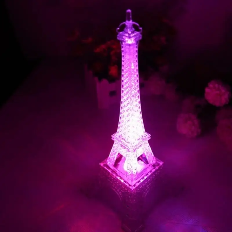 

Mini Eiffel Tower Lighting Lamp Desk Bedroom Night Light Decoration Table LED Lamp Romantic Atmosphere Lightings