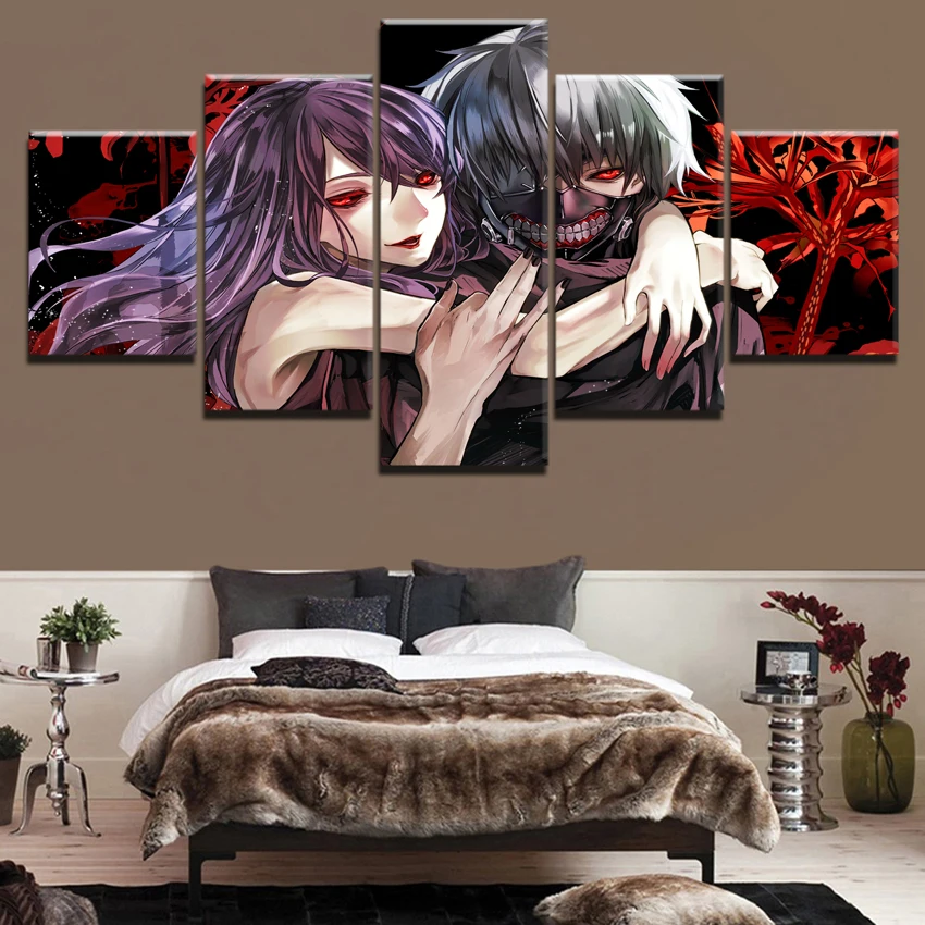 5 Pieces Anime Tokyo Ghoul Ken Kaneki Rize Kamishiro Modern Wall Decor Painting Canvas Art Prints Modular Picture Home Decor
5 Pieces Anime Tokyo Ghoul Ken Kaneki Rize Kamishiro Modern Wall Decor Painting Canvas Art Prints Modular Picture Home Decor