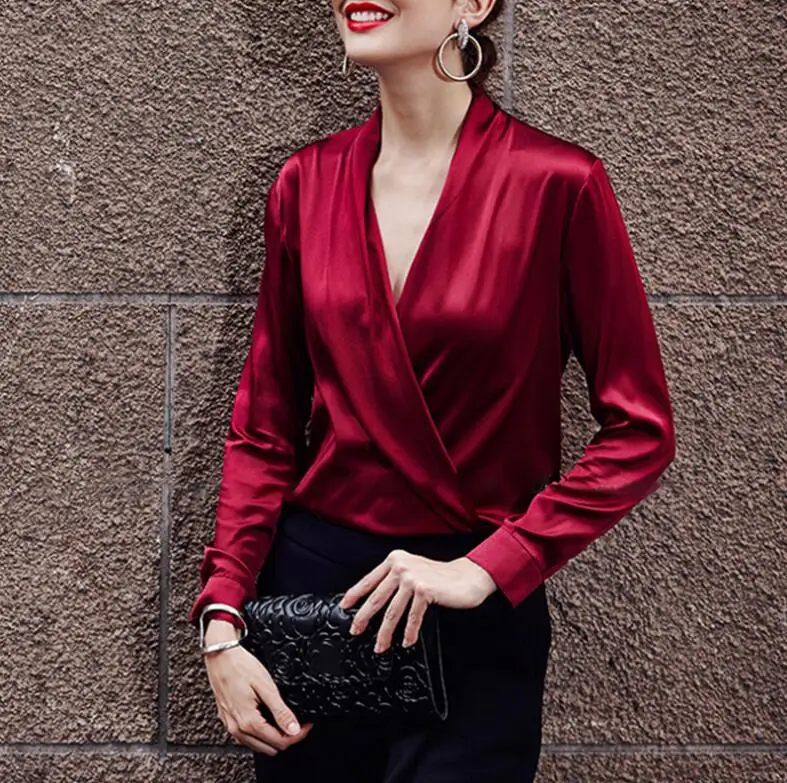 Casual Fashion Stain women blouse Spring Autumn Slim female shirt Elegant office solid tops blouses 2019 New OL Blouse BKZ-2
Casual Fashion Stain women blouse Spring Autumn Slim female shirt Elegant office solid tops blouses 2019 New OL Blouse BKZ-2