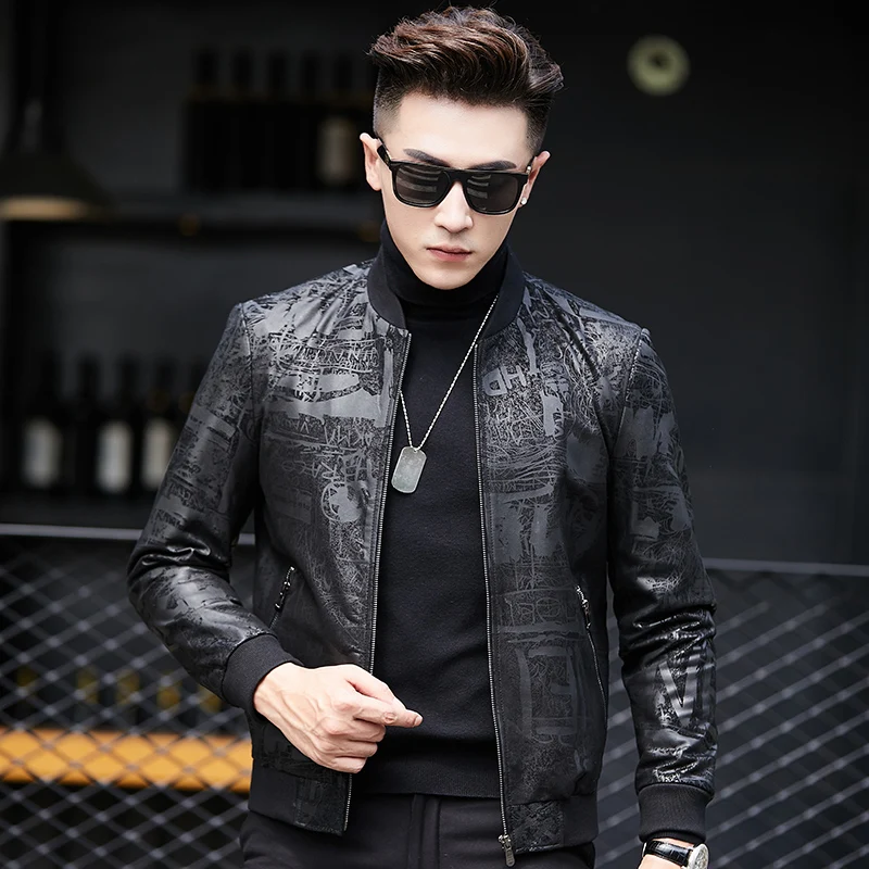 2019 Genuine Leather Jacket Men Real Sheepskin Coat Baseball Collar Mens Motorcycle Bomber Jacket Jaqueta Couro LWB1802 YY412
2019 Genuine Leather Jacket Men Real Sheepskin Coat Baseball Collar Mens Motorcycle Bomber Jacket Jaqueta Couro LWB1802 YY412