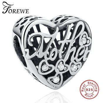 Authentic 925 Sterling Silver Beads Crystal CZ Openwork Mother Heart Charm fit Pandora Bracelets & Bangles DIY Original Jewelry
Authentic 925 Sterling Silver Beads Crystal CZ Openwork Mother Heart Charm fit Pandora Bracelets & Bangles DIY Original Jewelry