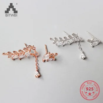 100% S925 Sterling Silver New Fashion Crystal Leaf Earrings for Women Jewelry Bijoux
100% S925 Sterling Silver New Fashion Crystal Leaf Earrings for Women Jewelry Bijoux