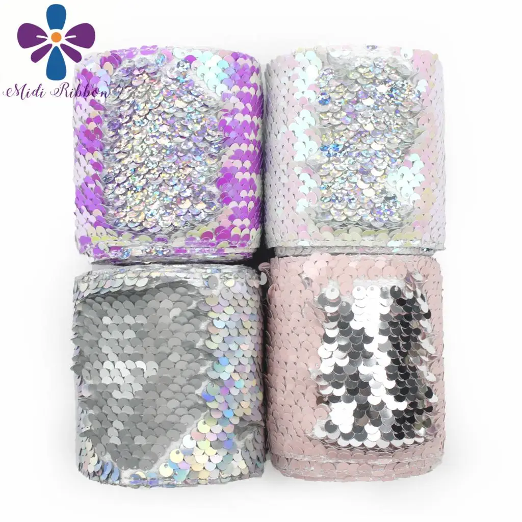 3"75mm Double Color Reversible Sequin Ribbon Hologram Silver Rainbow Hair Band Making Lt. Pink DIY Gift Bowknots 2yards/roll
3"75mm Double Color Reversible Sequin Ribbon Hologram Silver Rainbow Hair Band Making Lt. Pink DIY Gift Bowknots 2yards/roll