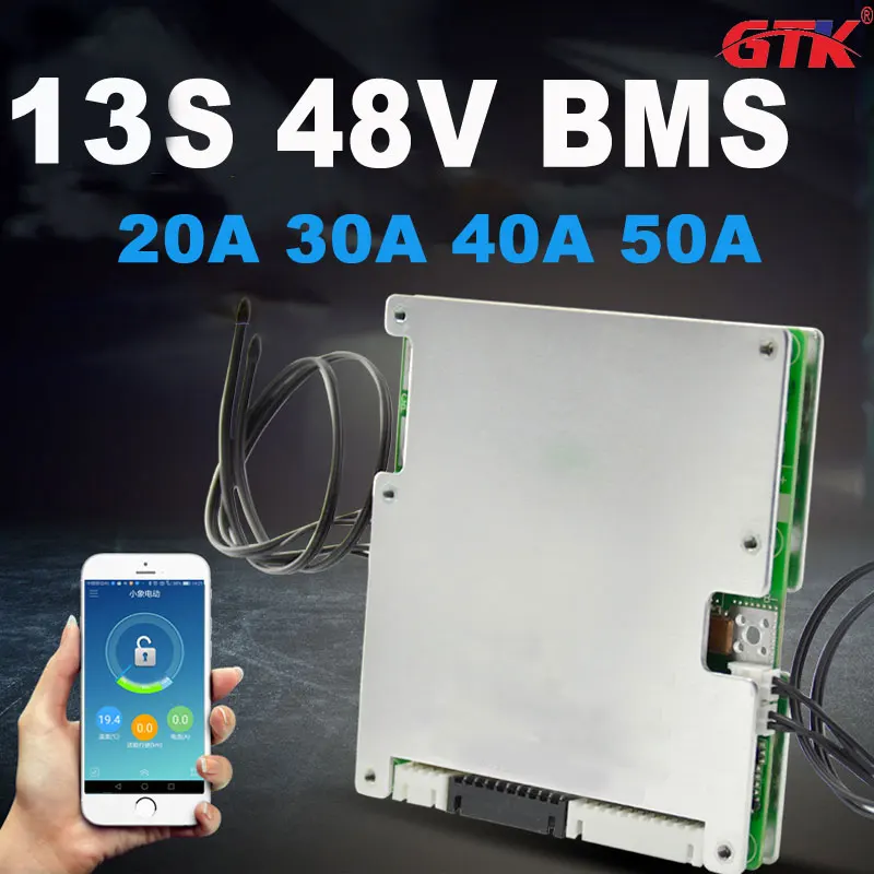 13S 48V 20A 30A 40A 60A smart BMS with bluetooth APP communication function for 48V 35Ah 40Ah electric bike Li-ion Battery Pack
13S 48V 20A 30A 40A 60A smart BMS with bluetooth APP communication function for 48V 35Ah 40Ah electric bike Li-ion Battery Pack