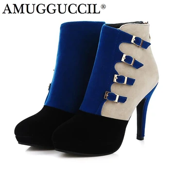Plus Big Size 32-42 Black Red Blue Zip Buckle High Heel Platform Autumn Girls Females Ladies Ankle Women Boots X1791
Plus Big Size 32-42 Black Red Blue Zip Buckle High Heel Platform Autumn Girls Females Ladies Ankle Women Boots X1791