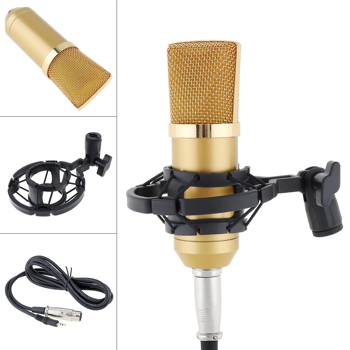 Professional BM-700 Condenser Microphone with Circuit Control and Gold-plated Large Diaphragm Head Fit for Studio / KTV
Professional BM-700 Condenser Microphone with Circuit Control and Gold-plated Large Diaphragm Head Fit for Studio / KTV
